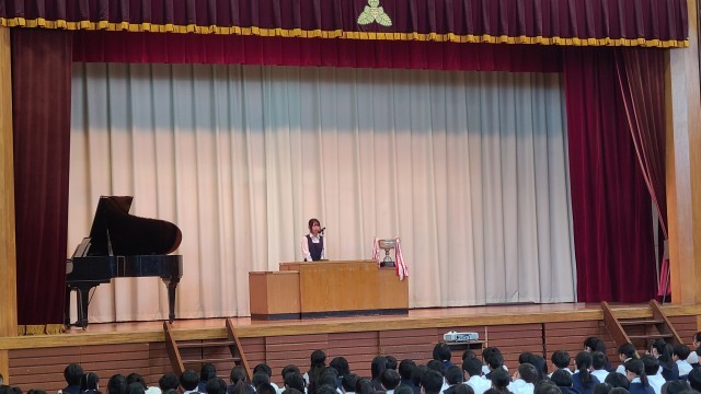 合唱コンクール実行委員長の話