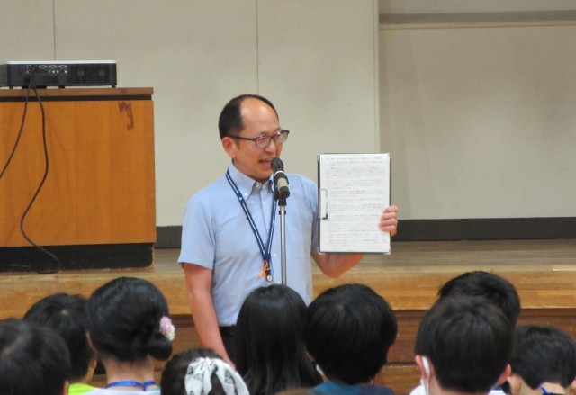 小学校長会会長挨拶（会長代理）
