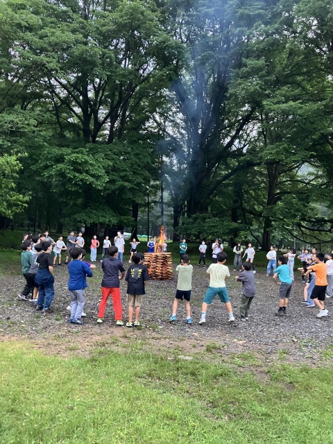 盛り上がったキャンプファイヤー
