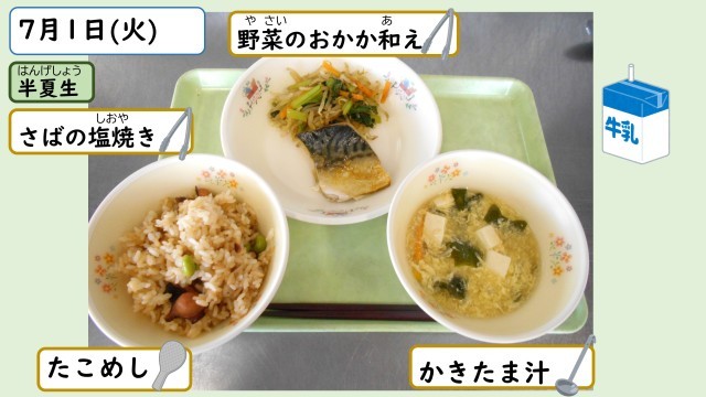 7月1日の給食