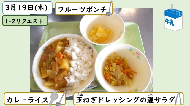 3月19日の給食