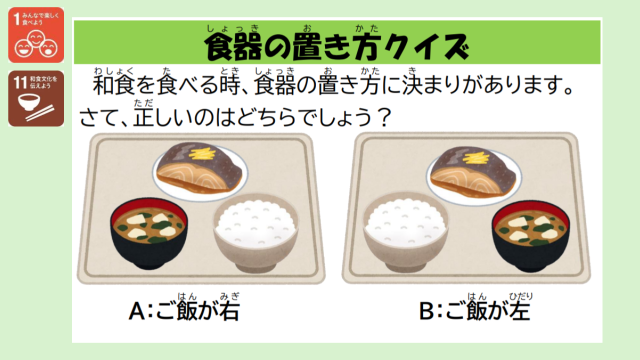 食器の置き方