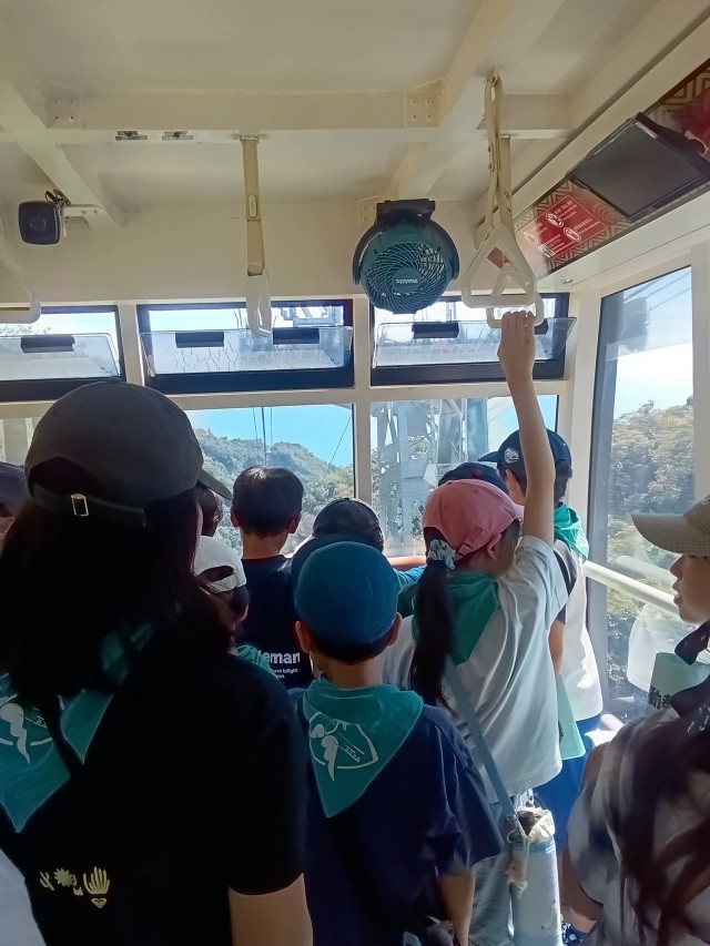 久能山東照宮に向かうロープウェイ