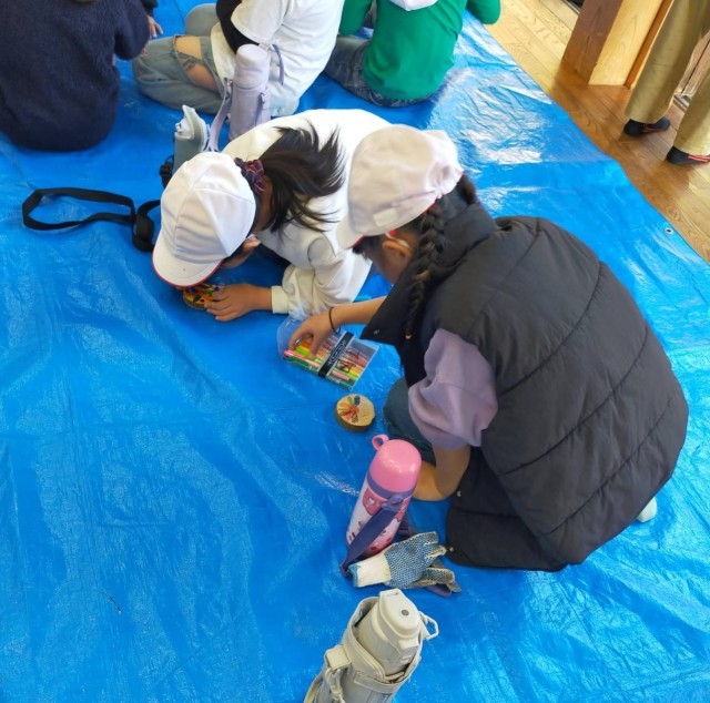 木のメダル作り