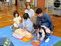 1年生　心肺蘇生・AED操作訓練