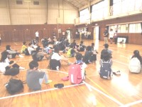 出発式：雨の中でのお見送りありがとうございました
