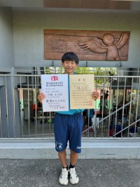 都総体　第６位入賞の伊藤くん